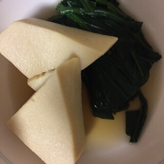 高野豆腐とほうれん草の煮物